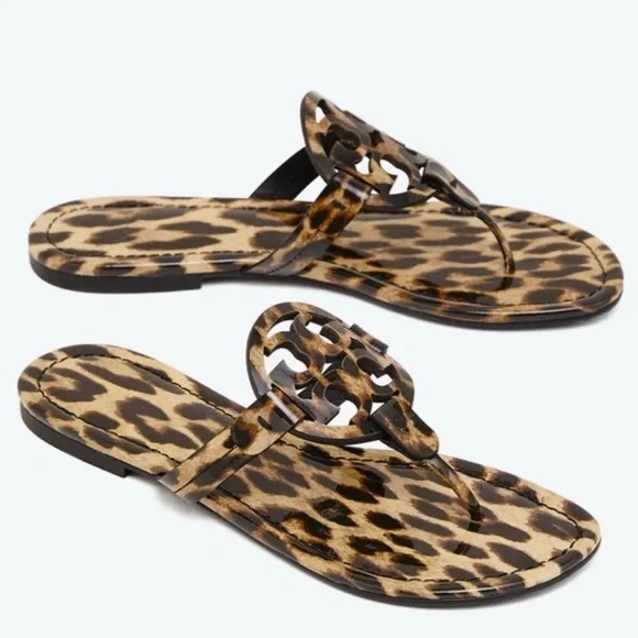 Tory Burch Animal Print Sandals - Picture 1 of 7